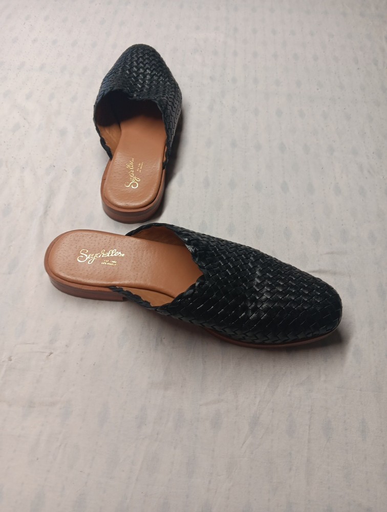 Women's Seychelles Black Weaved Leather Slip On