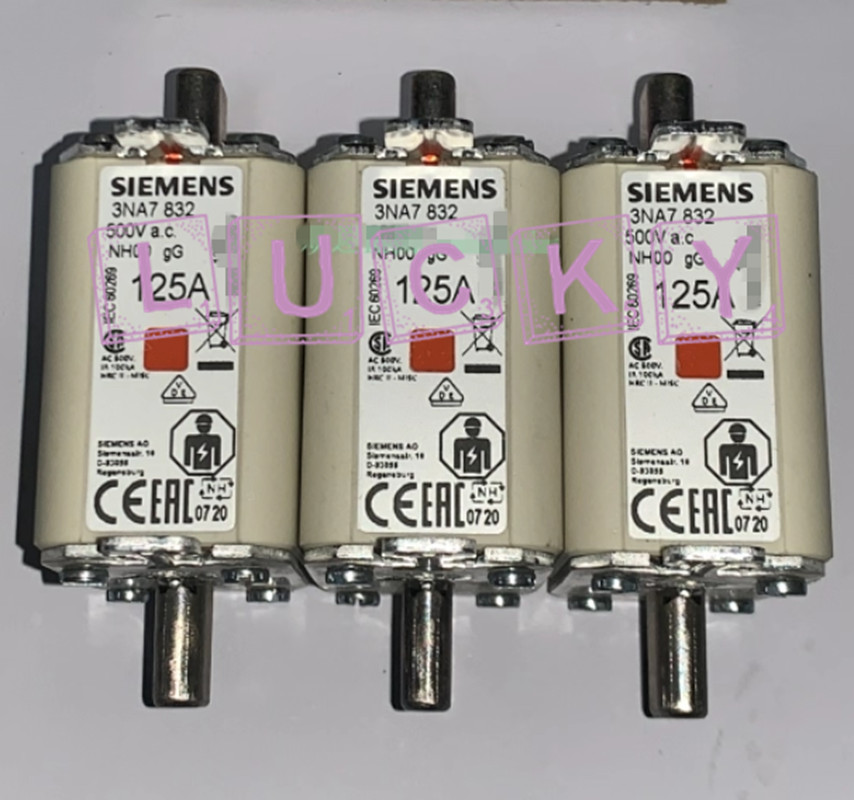 Qty:3 New For SIEMENS 3NA7832 125A 500V Fuse replacement