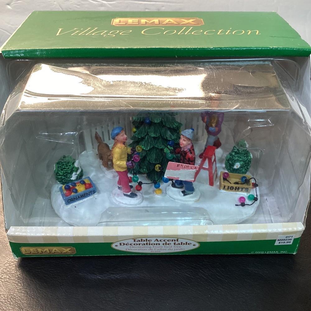 Lemax Village Front Yard Tree Table Accent Christmas Decor HTF-image