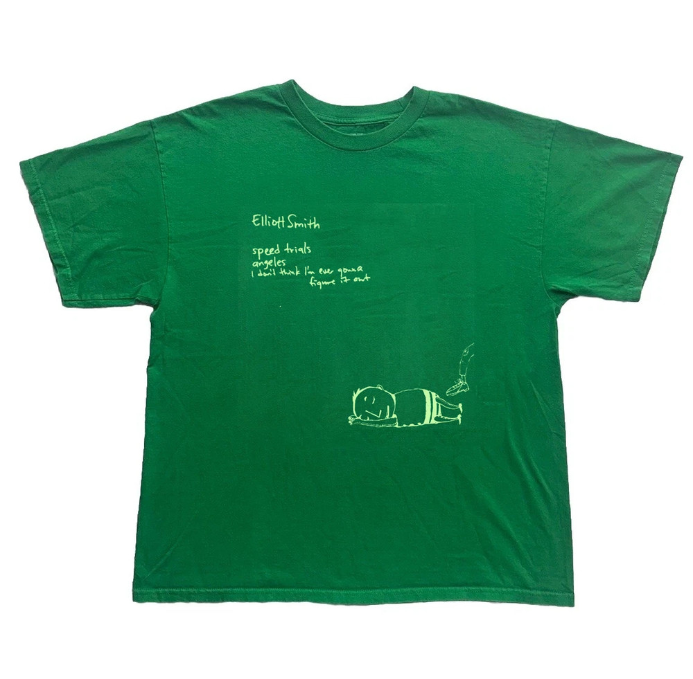 Elliott Smith Speed Trials Green Graphic Tee T Shirt Size S-5XL BO2913