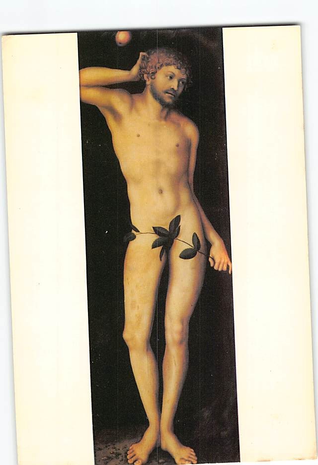 Postcard Adam By Lucas Cranach Galleria Uffizi Florence Italy