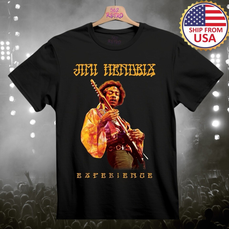 Jimi Hendrix Experience Black Classic Rock Band T-Shirt S-3XL Reprint HA8471