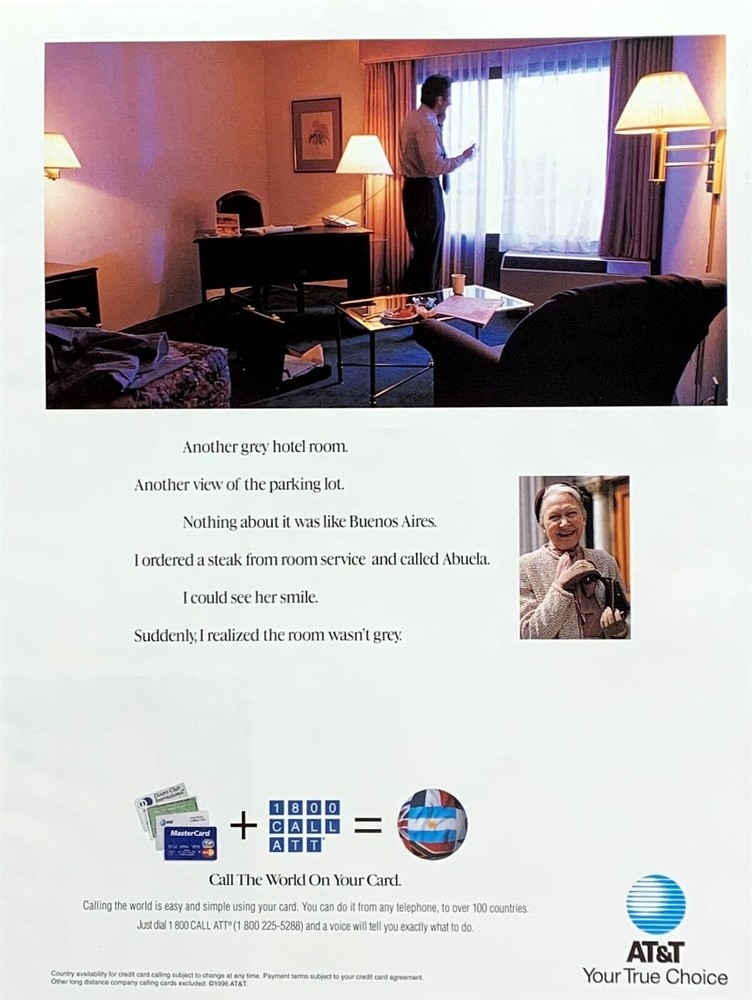 1996 AT&T International Call the World : Abuela in Buenos Aires PRINT AD-image
