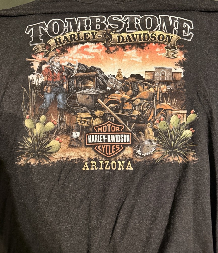 Harley Davidson 2XL Men’s Vintage T-Shirt Bundle of 2 Motorcycle Shirts