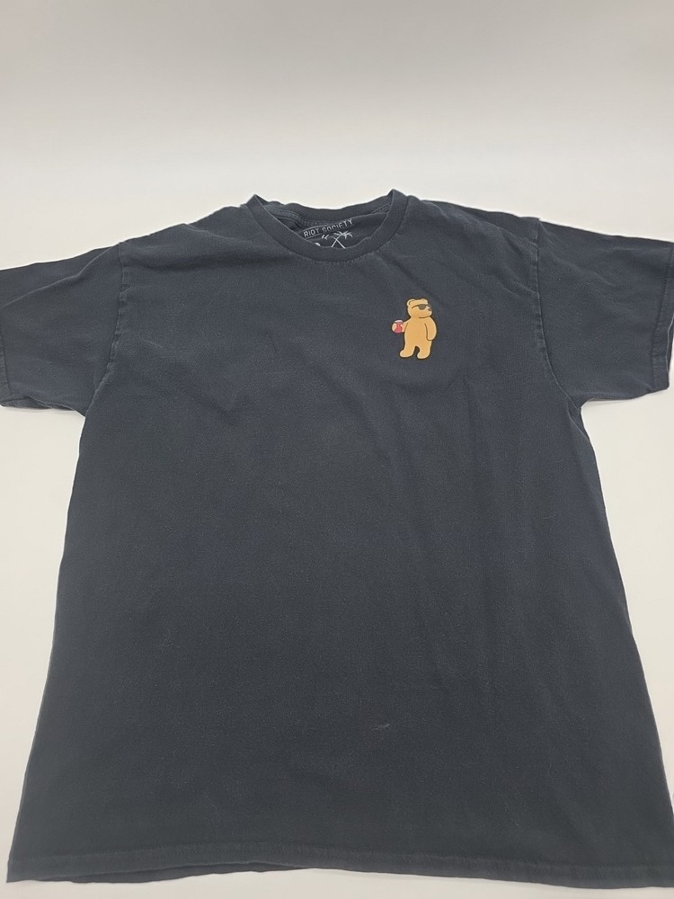 Riot Society T-Shirt Men Large Black Graphic Tee.#45612