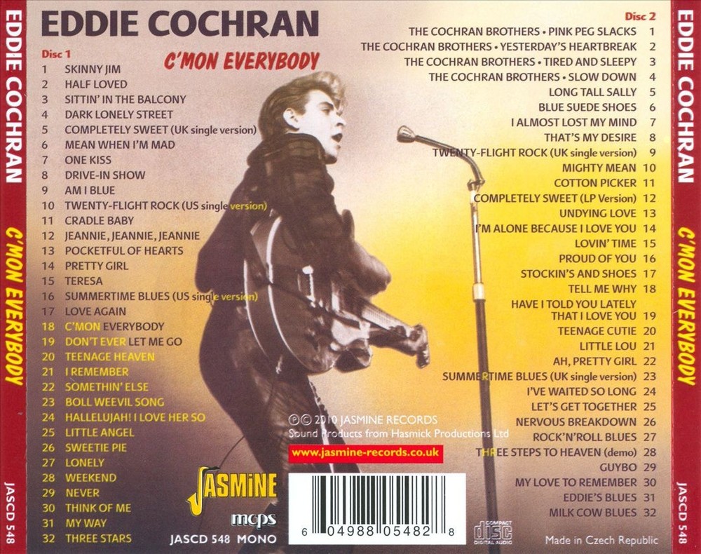 Eddie Cochran C'mon Everybody [Jasmine] New Cd
