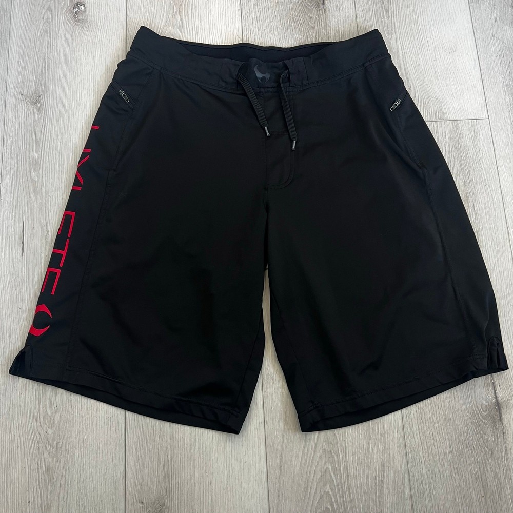 Hylete Shorts Adult Men's Medium Black Red Lightweight Athletic Gym