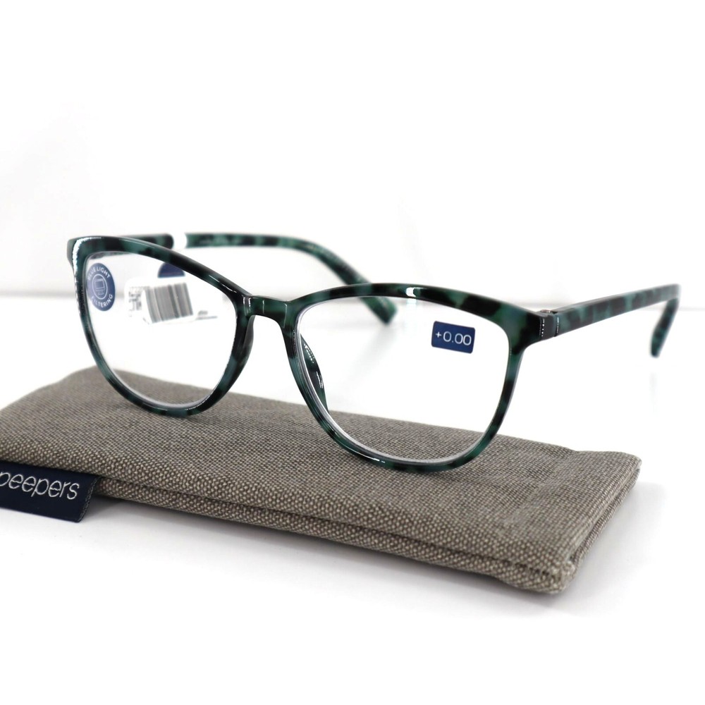 Peepers Retro Green Blue Light Blocking Readers for Women 0 Magnification NWT