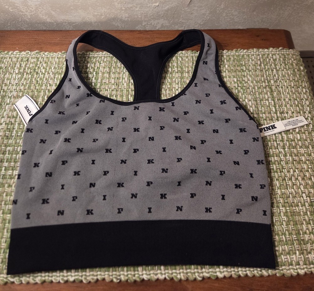 *NWT* Victoria's Secret PINK Seamless Reversible Sports Bra Size L-DD
