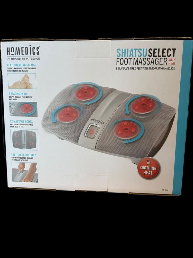 Homedics Shiatsu Select Foot Massager with Heat, Deep Kneading, Relaxing Massage