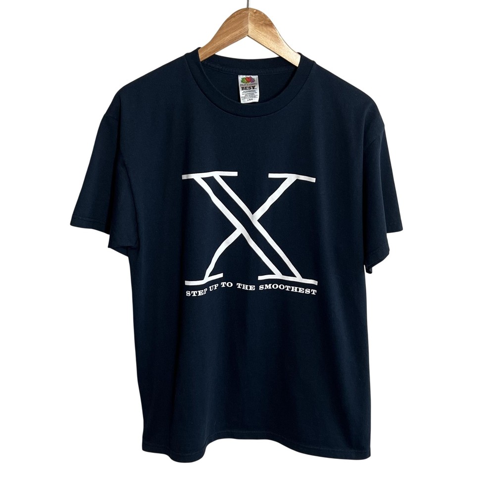 Vintage Fruit Of The Loom E&J XO Shirt Mens Large Black Brandy Graphic Tee