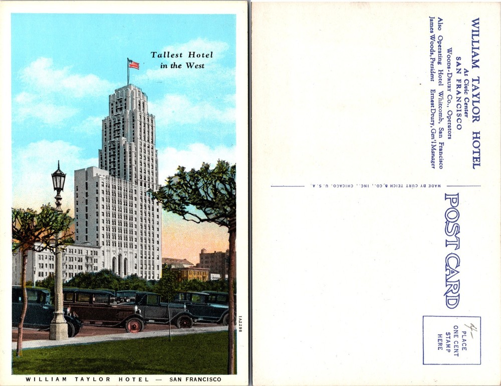 William Taylor Hotel San Francisco Postcard