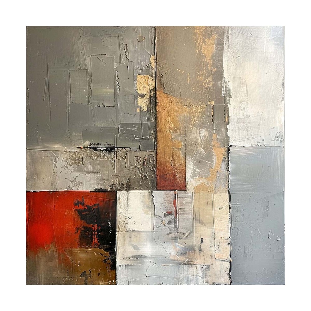 Handpainted Abstract Oil Paintings On Canvas Abstract Wall Art Home Red 31in