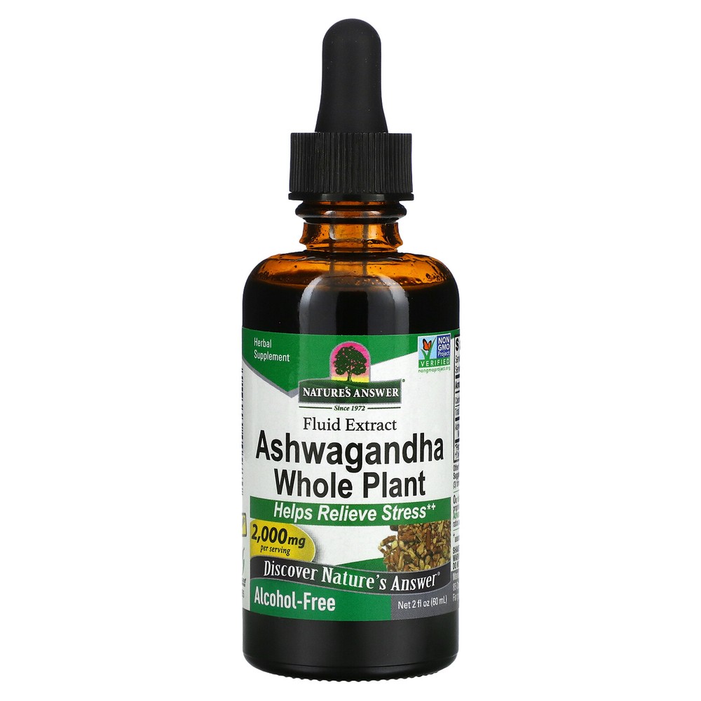 Nature's Answer Ashwagandha Whole Plant- Fluid Extract- Alcohol-Free- 2-000 mg-