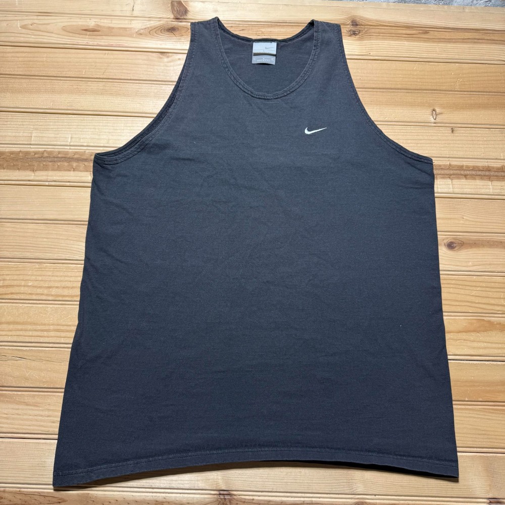 Vintage Y2K Nike Embroidered Swoosh Logo Gym Training Retro Tank Top USA - Large