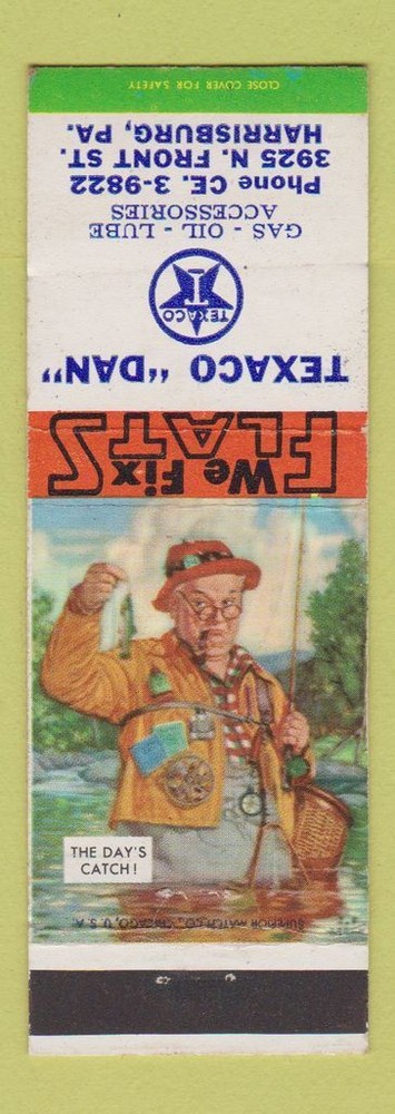Matchbook Cover - Texaco oil gas Harrisburg PA