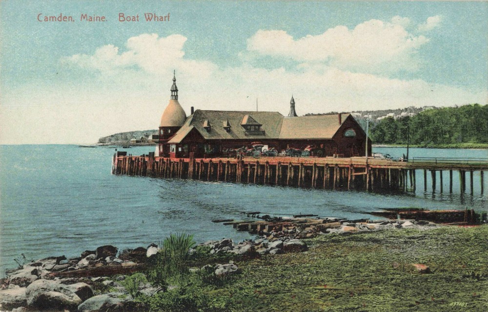 Boat Wharf, Camden, Maine ME - c1910 Vintage Postcard