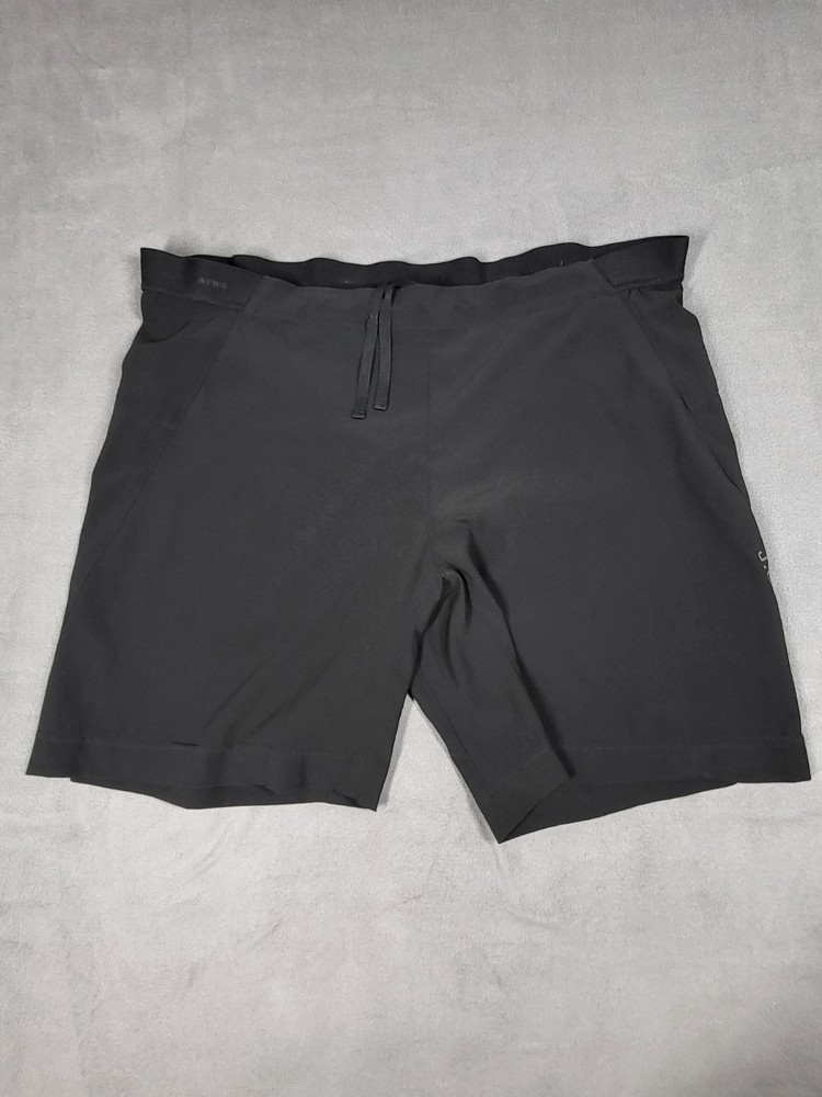 J.Lindeberg Chino Shorts Mens Medium 32 Black Flat Stretch Golf Casual Summer