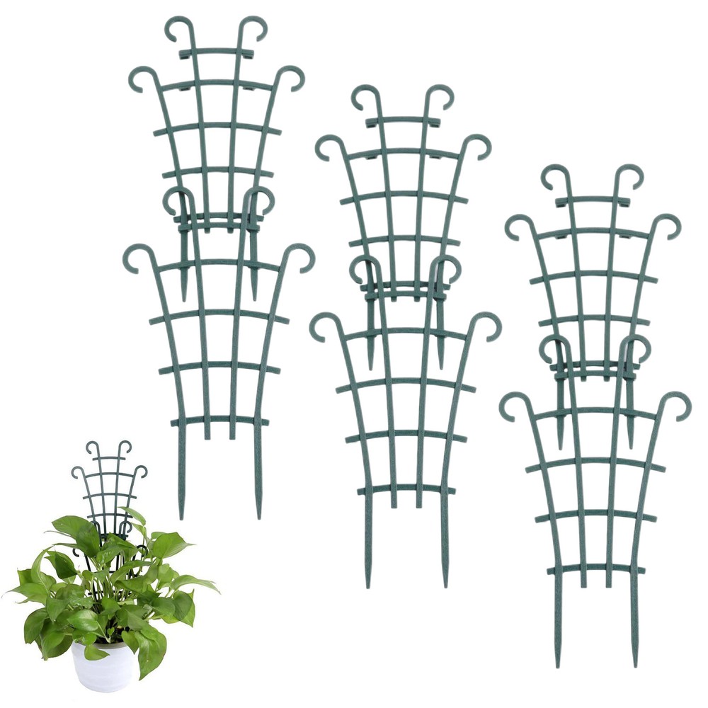 6pcs Garden Plant Climbing Trellis Vegetables Flowers Support For Mini Plant Pot