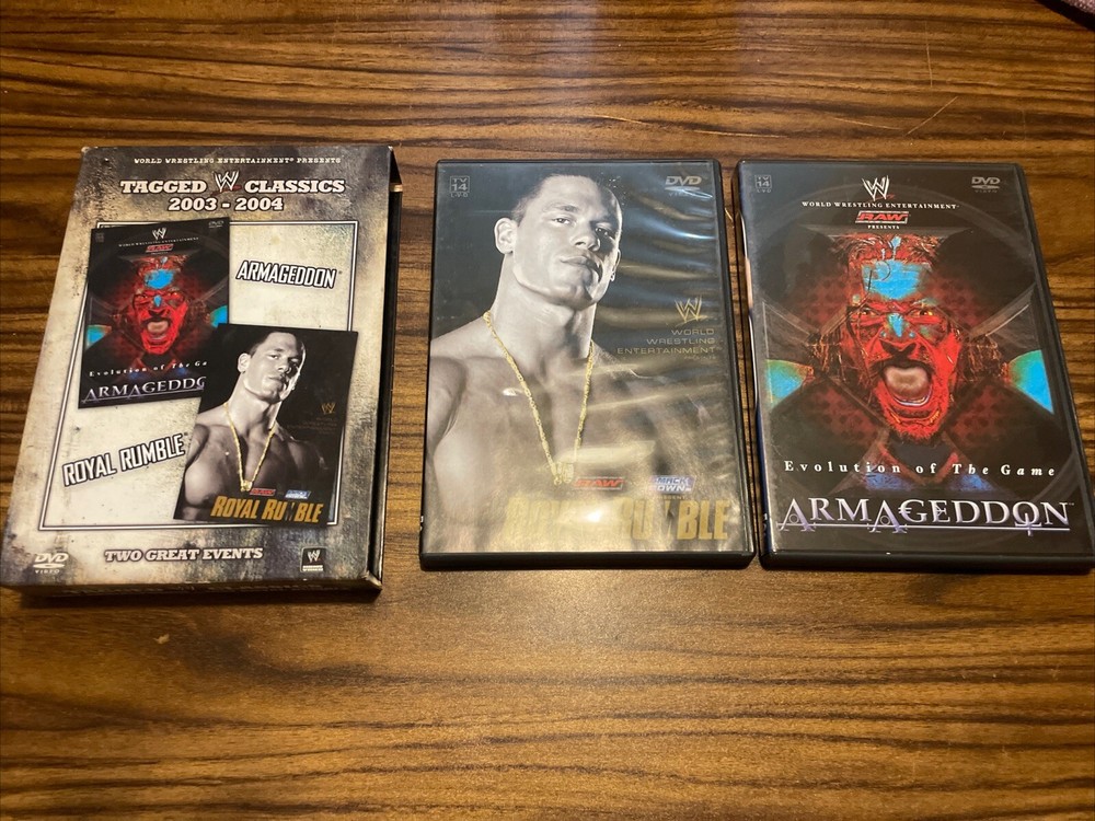 WWE TAGGED CLASSICS: Armageddon 03/Royal Rumble 04 DVD 2009 2-Disc Set RARE OOP