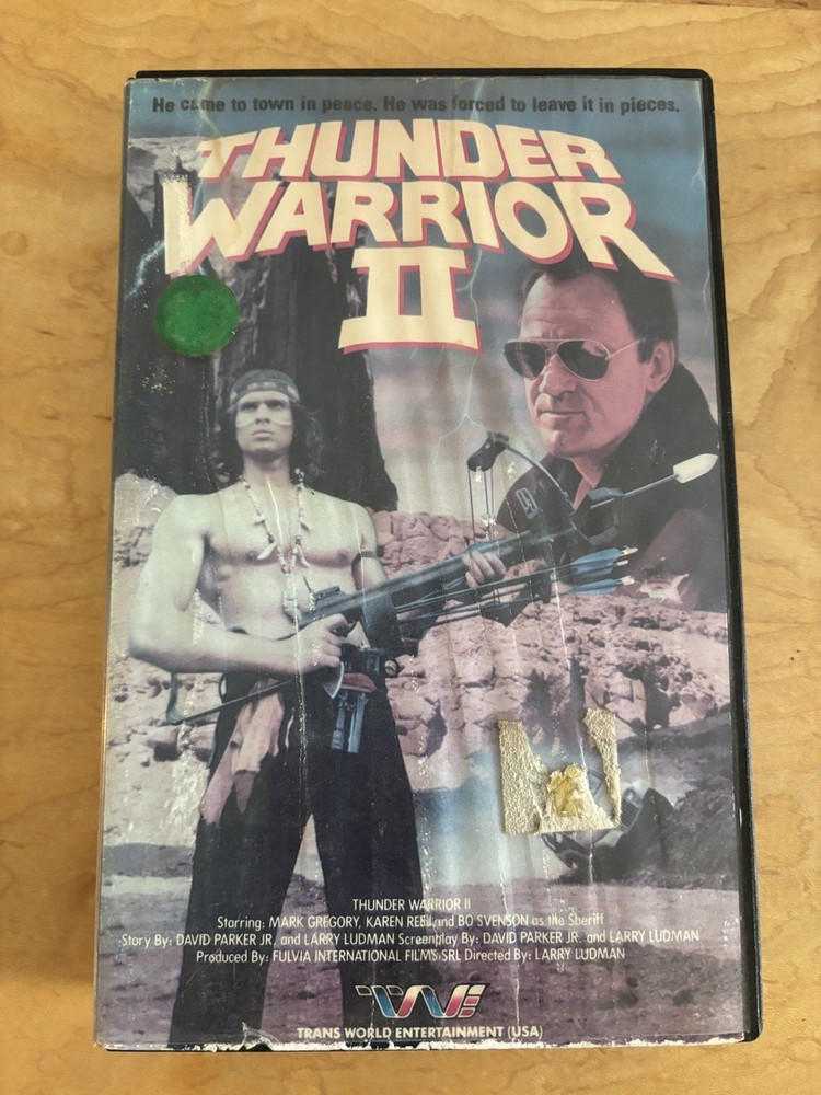 Thunder Warrior 2 (1987) 80s  VHS Video Cassette Tape Big Box