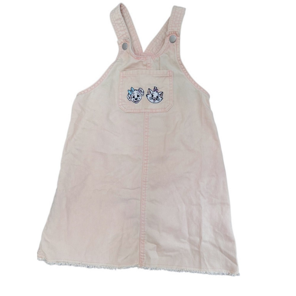 Disney Aristocats 101 Dalmatians Pink Dress Overalls Kids Girls Size 5T