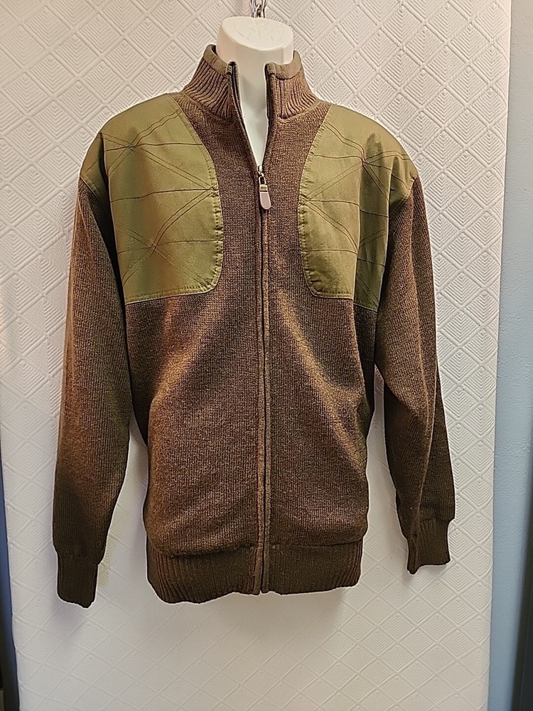 Orvis L NEW  Full-Zip Lined Chest Patch Jacket In Green