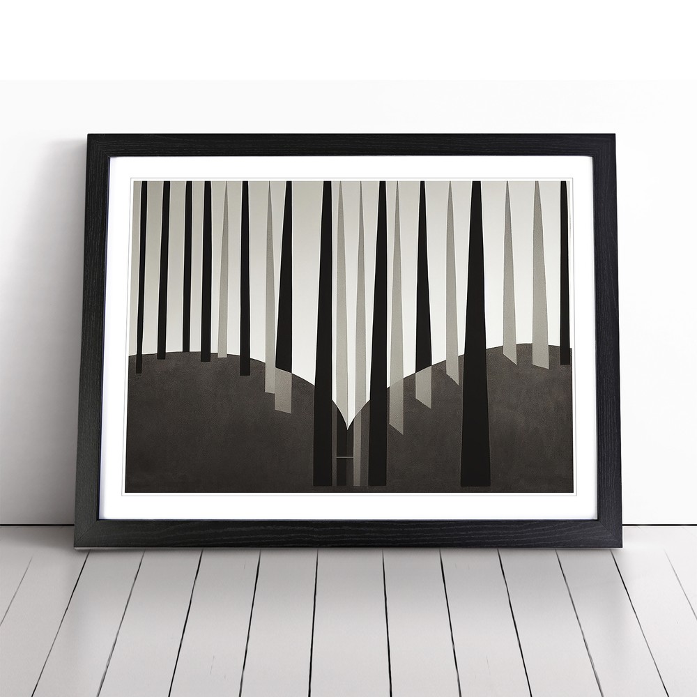 Ethereal Abstract Forest Wall Art Print Framed Canvas Picture Poster Decor-image