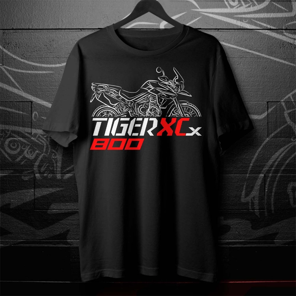 Biker T-Shirt for Fans of British Tiger 800 XCX 2015-2020 Motorcycle, ADV Riders