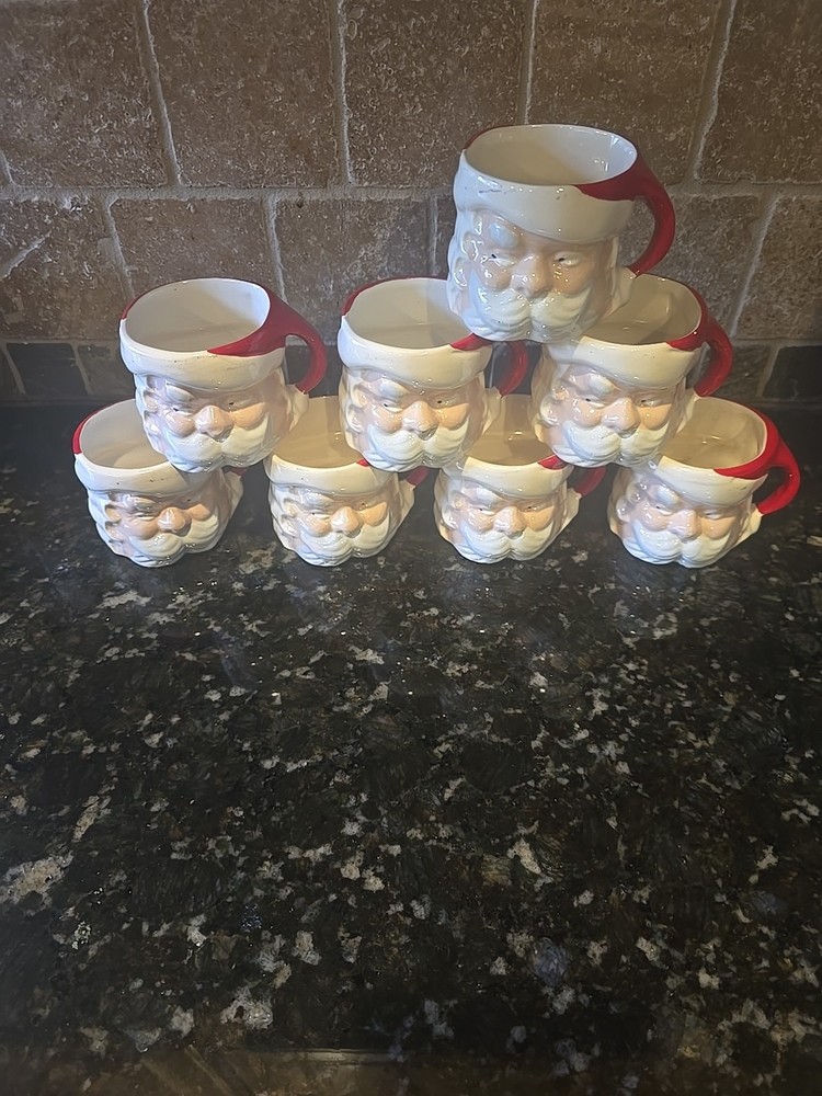 Vintaged Santa Christmas Mugs