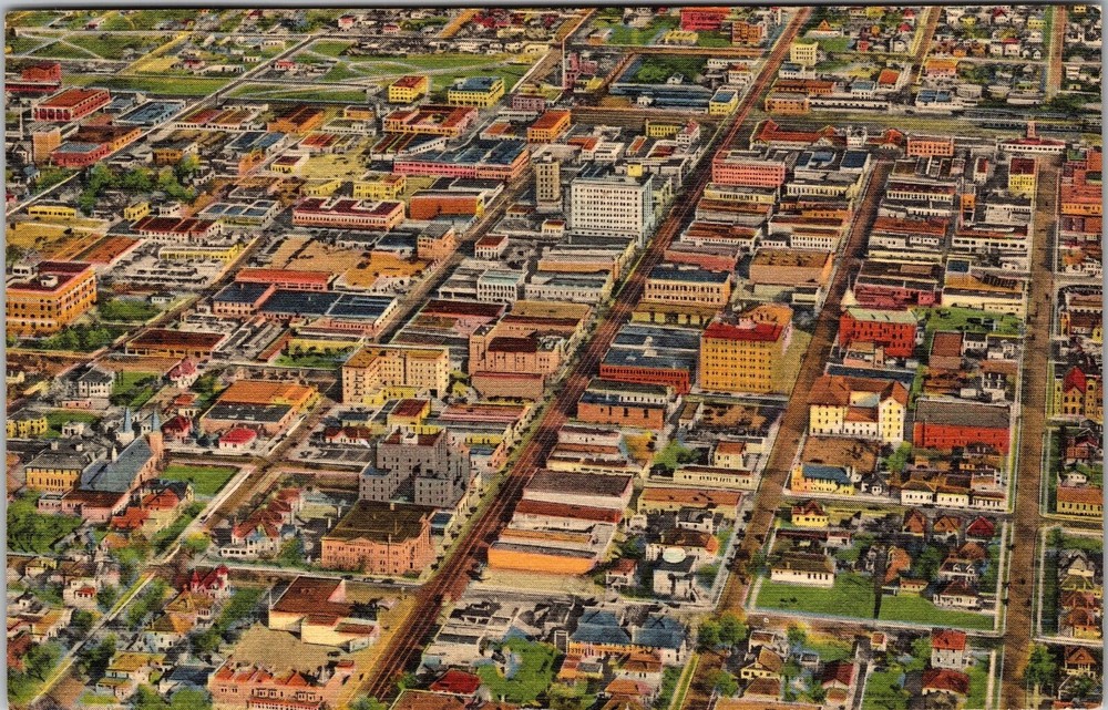 Albuquerque NM-New Mexico, Aerial View Town, Vintage Postcard