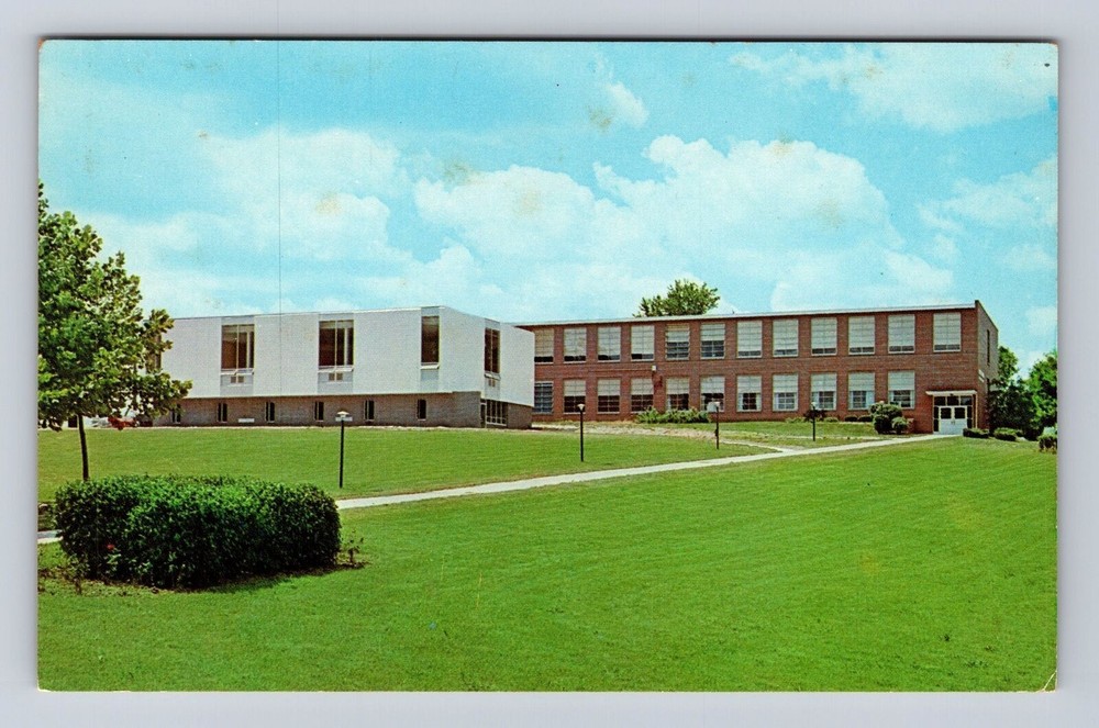 Owosso MI-Michigan, Owosso College Library, Administration Bldg Vintage Postcard