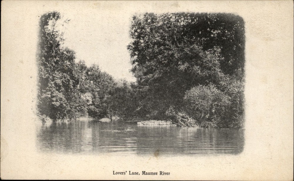 Lovers Lane Maumee River Ohio UDB unposted c1905 vintage postcard q653