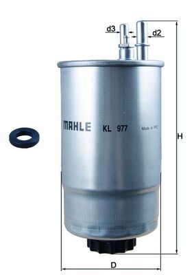 KL 977D Knecht fuel filter for Citroen, Fiat, Peugeot