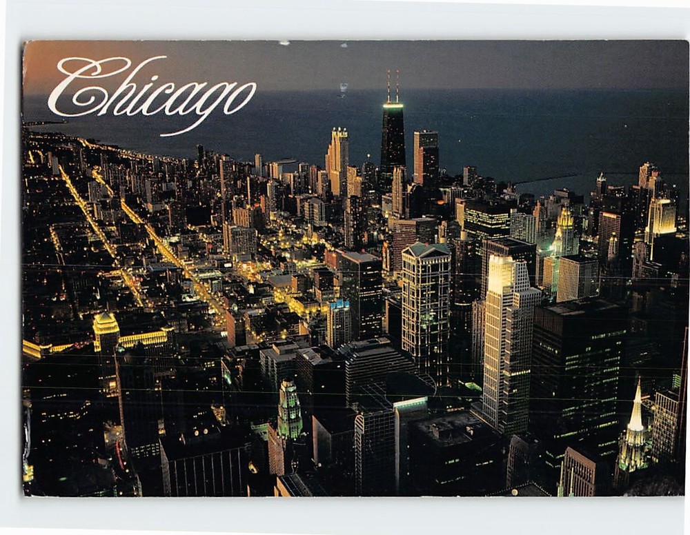 Postcard Aerial View Chicago Illinois USA