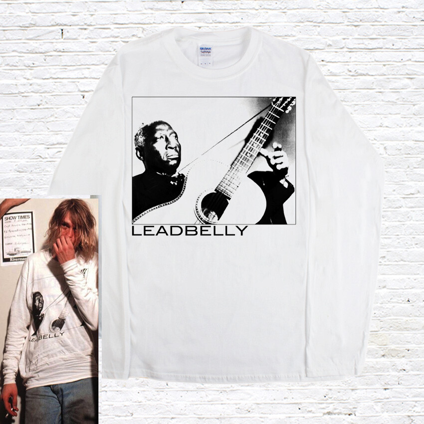 Kurt Cobain Nirvana Leadbelly Vintage Long Sleeve T-Shirt