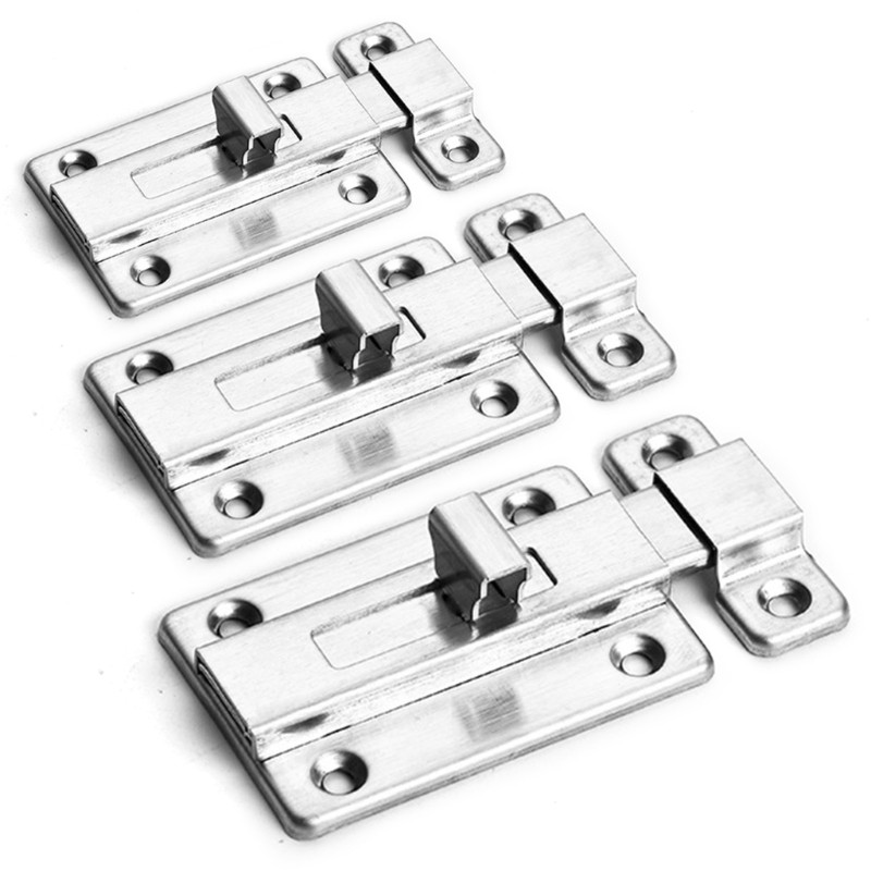 Door Security Slide for Latch Lock Heavy Duty Thicken Barrel Bolt Stainless Stee