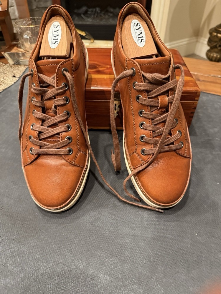 Allen Edmonds Porter Brown Leather Sneakers Men's Lace Up Casual Comfort US 7 D