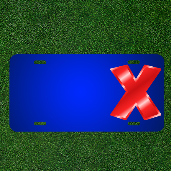 Create Your Custom Personalized License Plate with Names and Alphabet X ABC Letter