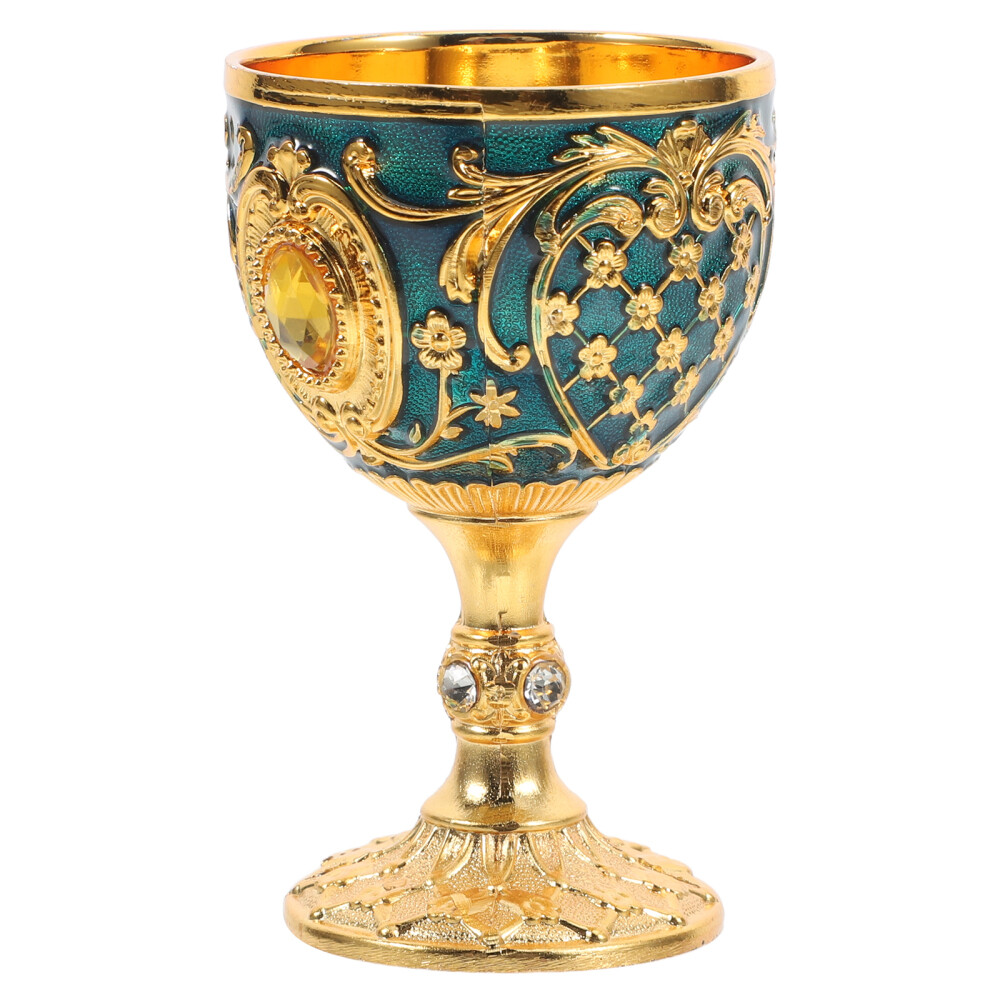 Vintage Medieval Crystal Wine Goblets - Stemmed Elegance for Decor