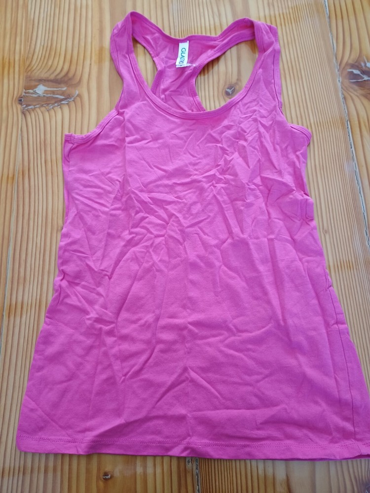 Pink Glass Two Womens Sleeveless Tank Top Size Small  