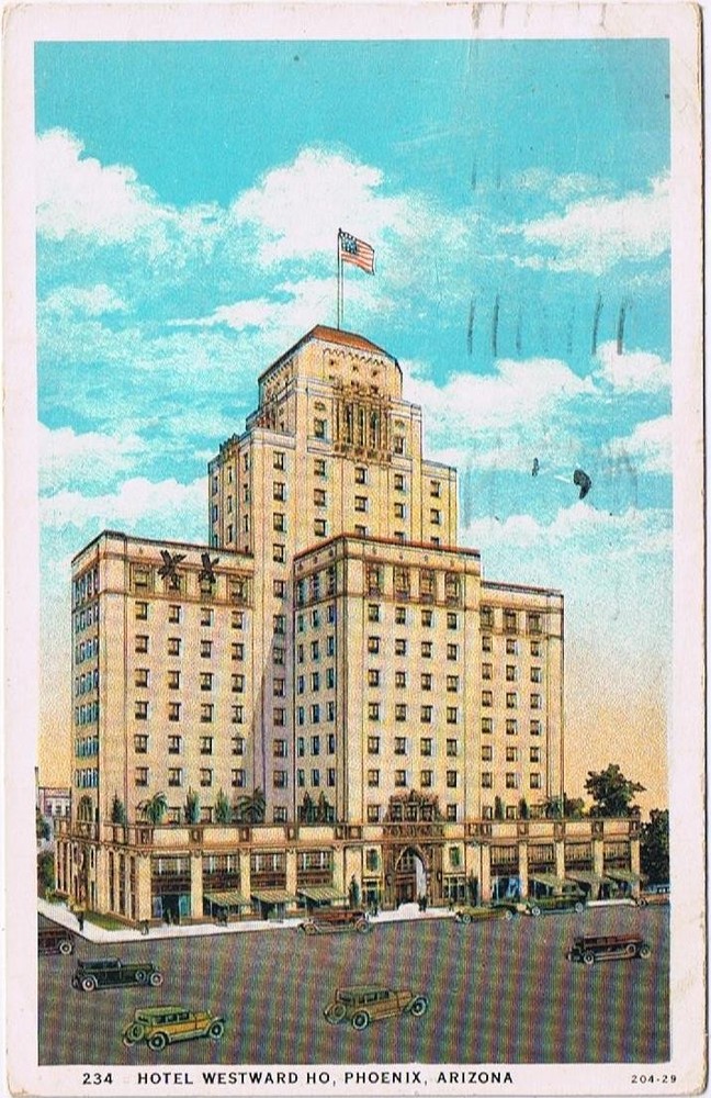 Arizona Postcard Phoenix Hotel Westward Ho