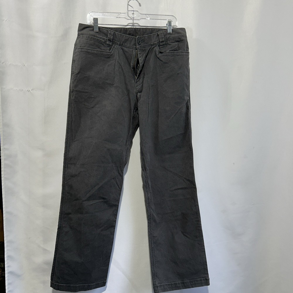The North Face Canvas Pants Rugged Straight Gray Cotton Stretch Mens Size 34X30