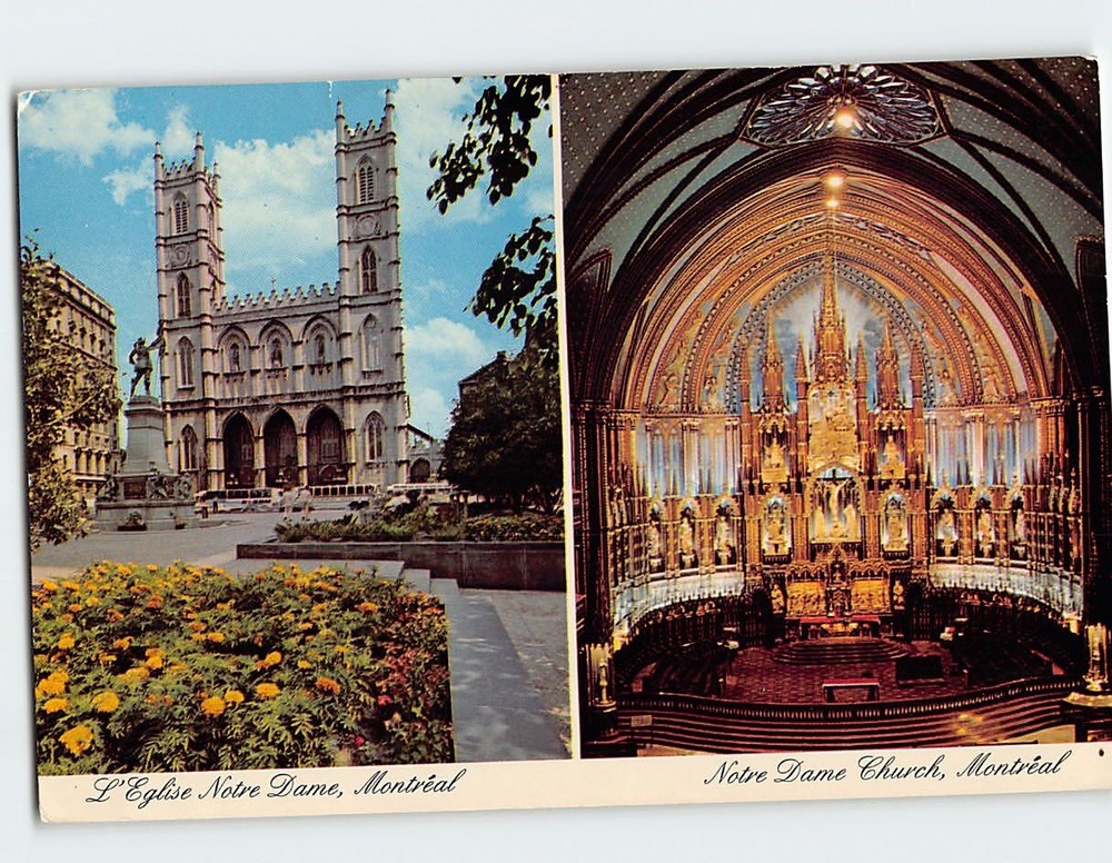 Postcard Notre Dame Church Montreal Canada
