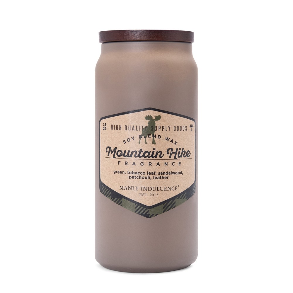 Adventure Collection Gray Mountain Hike Scented Jar Candle For Men 15 Oz 6-Hour Burn