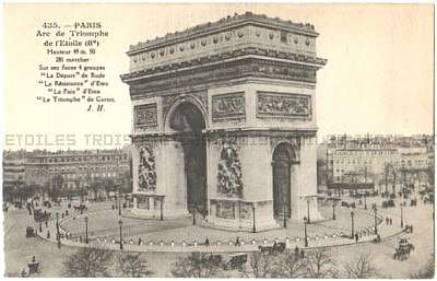 Arc de Triomphe Paris France Postcard c.1910