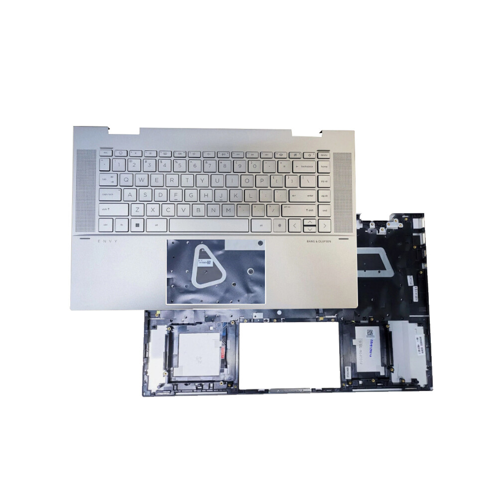 New For HP 15m-es 15-es Palmrest Keyboard Cover Backlit M45474-001 Silver Upper