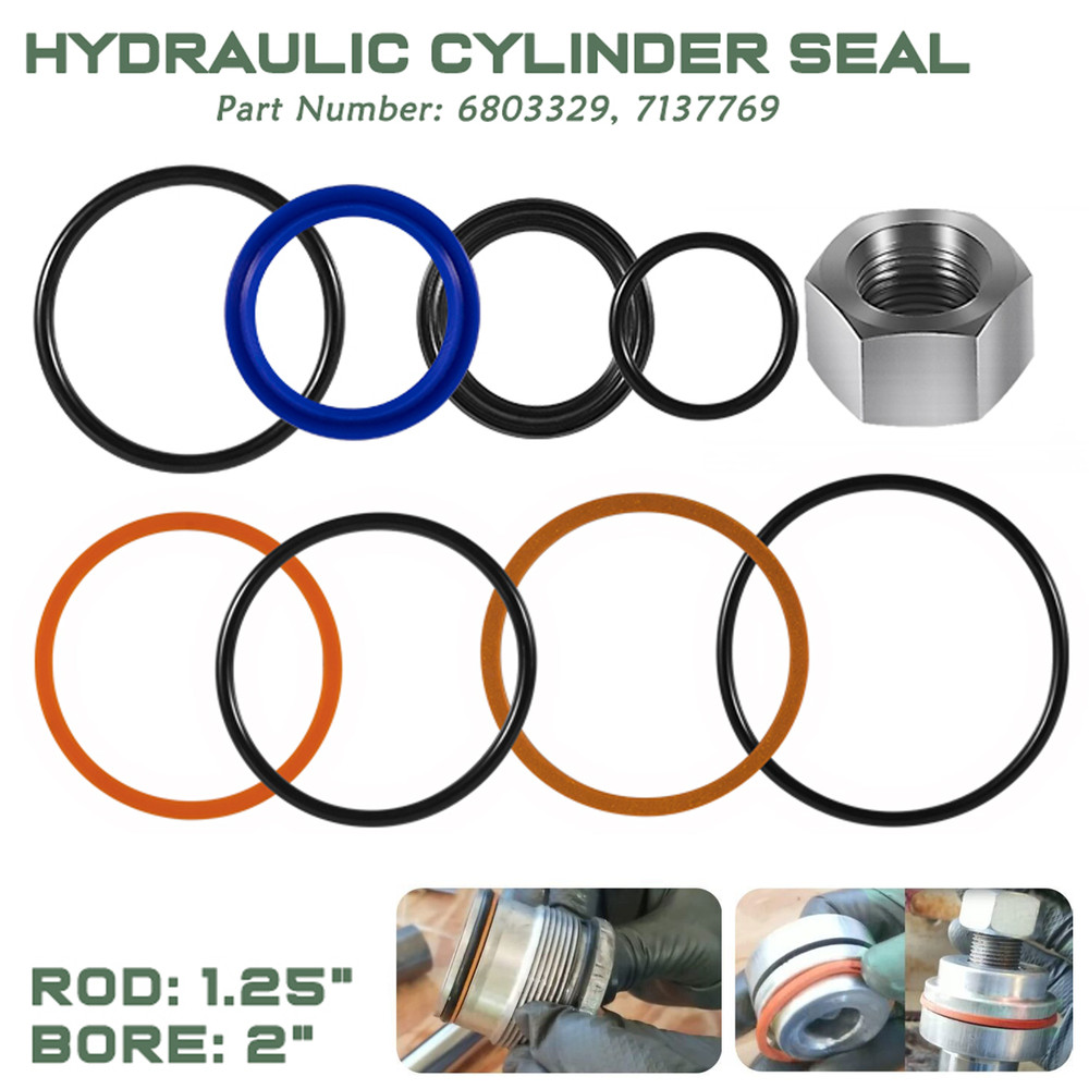 6803329 / 7137769 Hydraulic Lift Cylinder Seals Kit for Bobcat 444, 500, 520