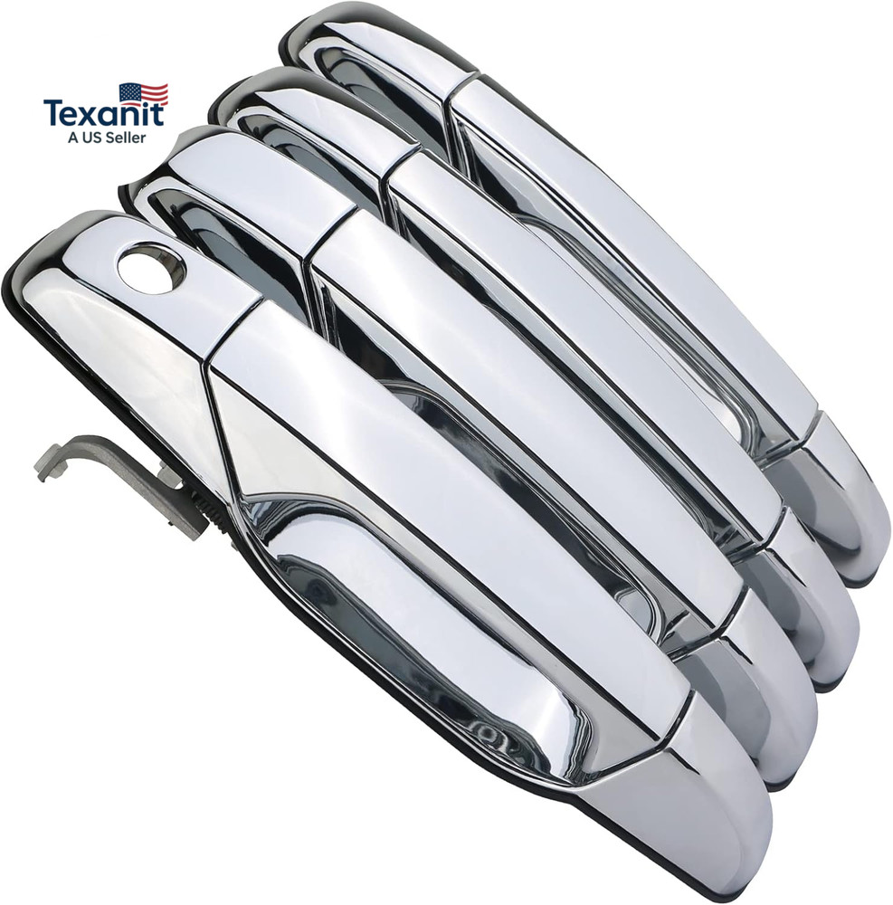 Upgraded Exterior Door Handles Chrome Compatible with 2007-2013 Chevy Chevrolet