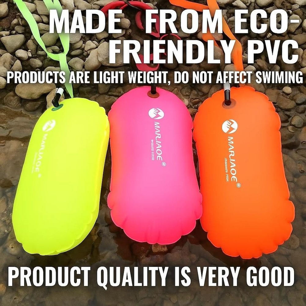 Swim Buoy Tow Float Pvc Inflatable Safety Dry Bag for Open Water Swimming